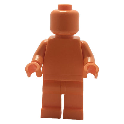 Solid color monochrome LEGO minifigure available in orange.