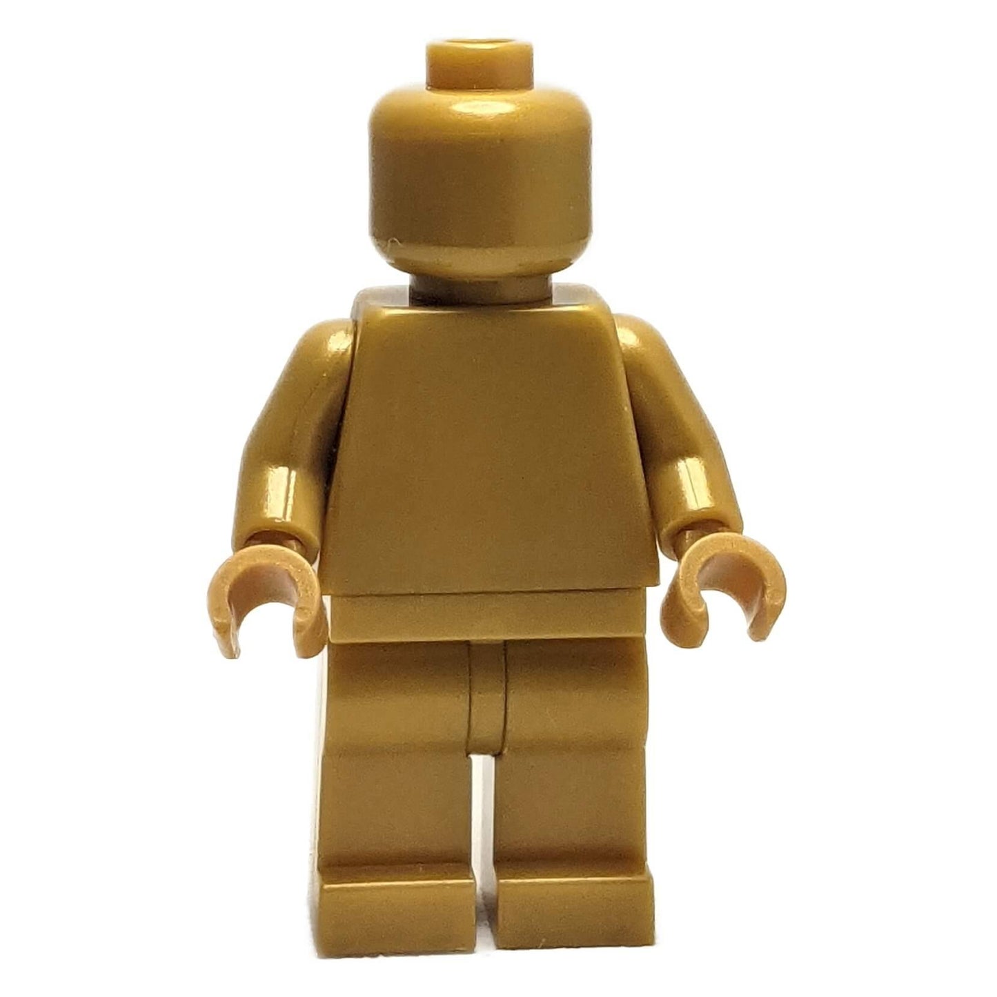 Solid color monochrome LEGO minifigure available in pearl gold.