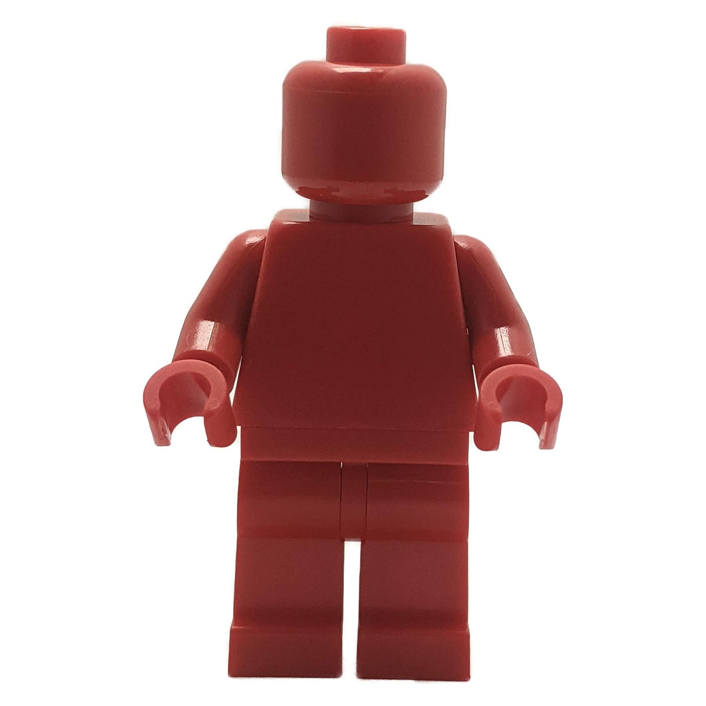 Solid color monochrome LEGO minifigure available in red.