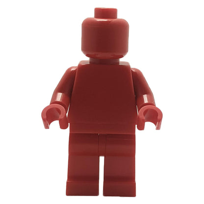 Solid color monochrome LEGO minifigure available in red.