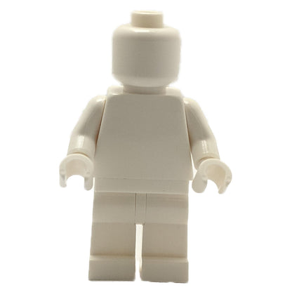 Solid color monochrome LEGO minifigure available in white.