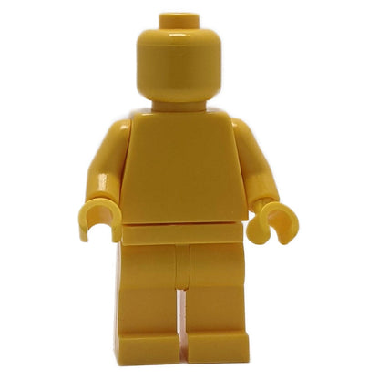 Solid color monochrome LEGO minifigure available in yellow.