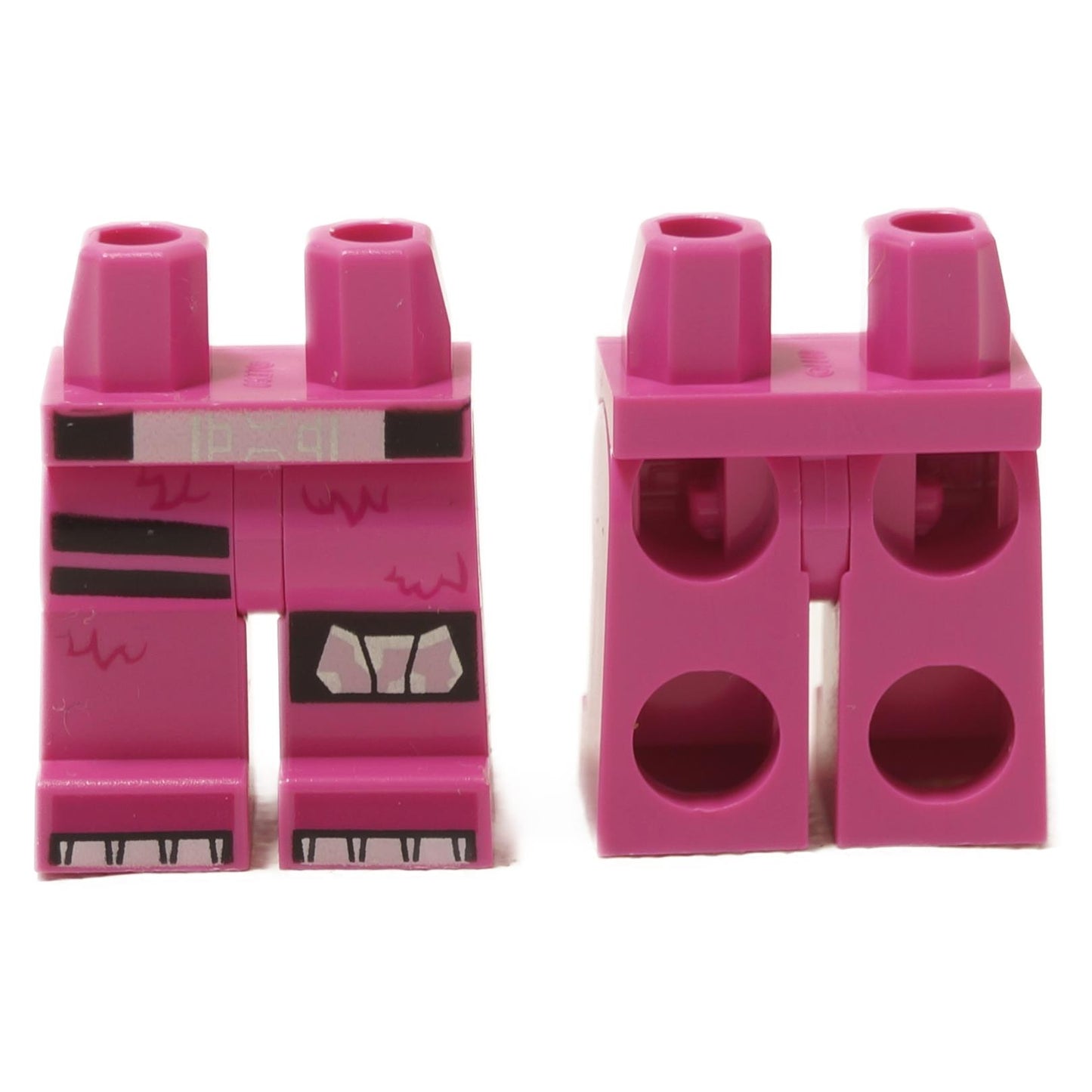 LEGO monster minifigure legs 970c00pb1700 with printed toes and kneepad