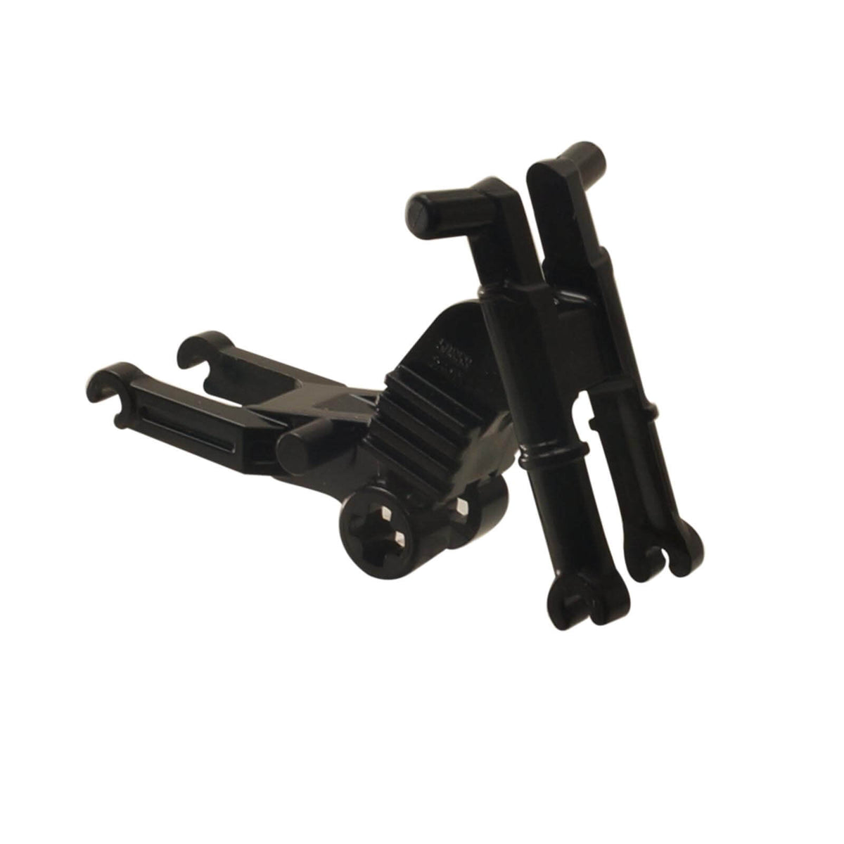 Black LEGO motorcycle chassis with fairing mounts 50859b