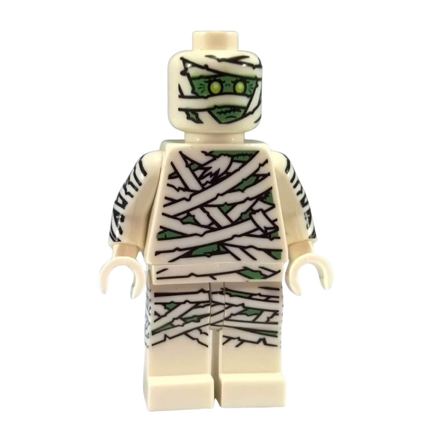 LEGO Collectible Minifigures Series 3 Mummy col045 with bandage prints and green skin.