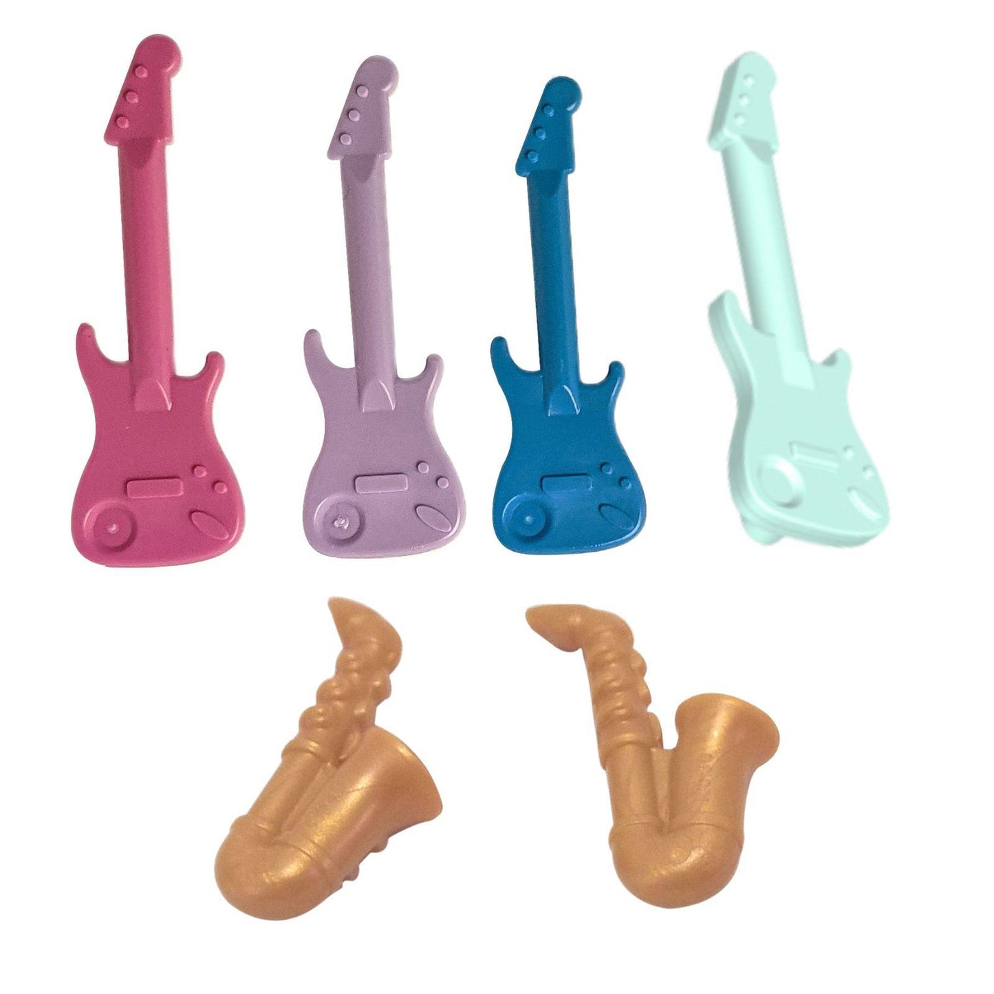 LEGO® music instrument lot with guitars and saxophone accessories