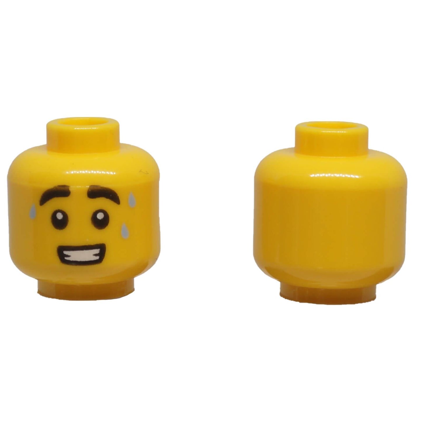 LEGO minifigure head with nervous sweating expression pattern 3626pb2973