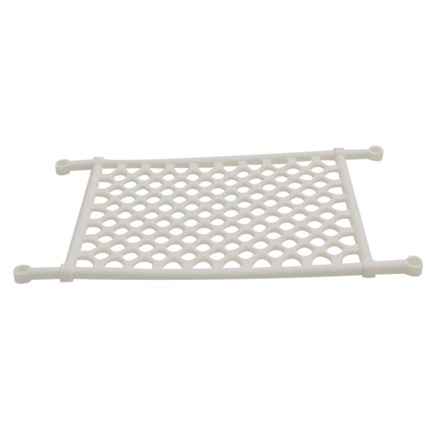LEGO® plastic net piece 8 x 14 lattice in white, flexible net element used for traps, cages, and scenery builds
