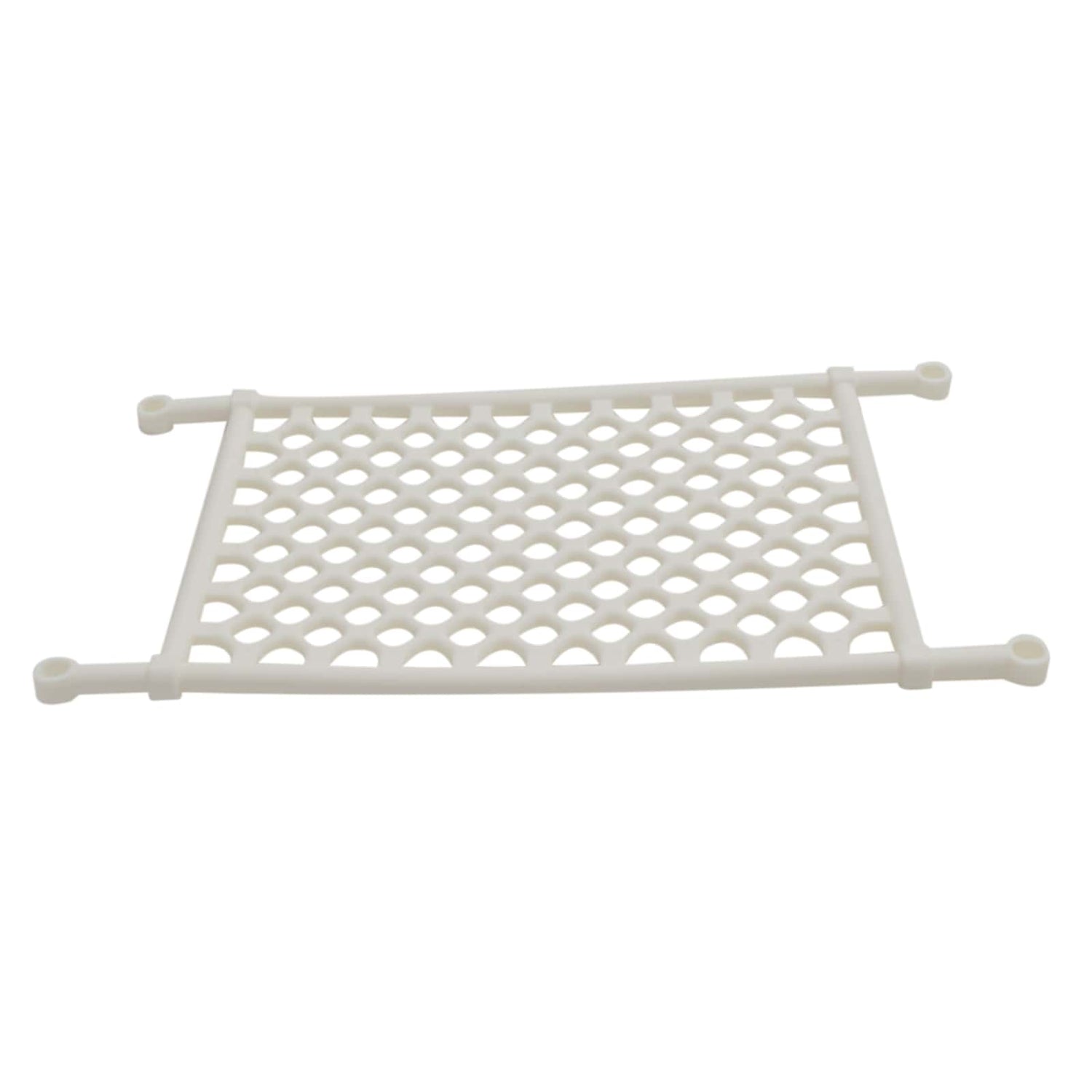 LEGO® plastic net piece 8 x 14 lattice in white, flexible net element used for traps, cages, and scenery builds
