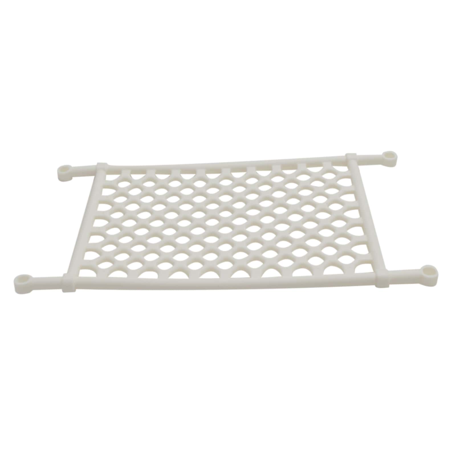 LEGO® plastic net piece 8 x 14 lattice in white, flexible net element used for traps, cages, and scenery builds
