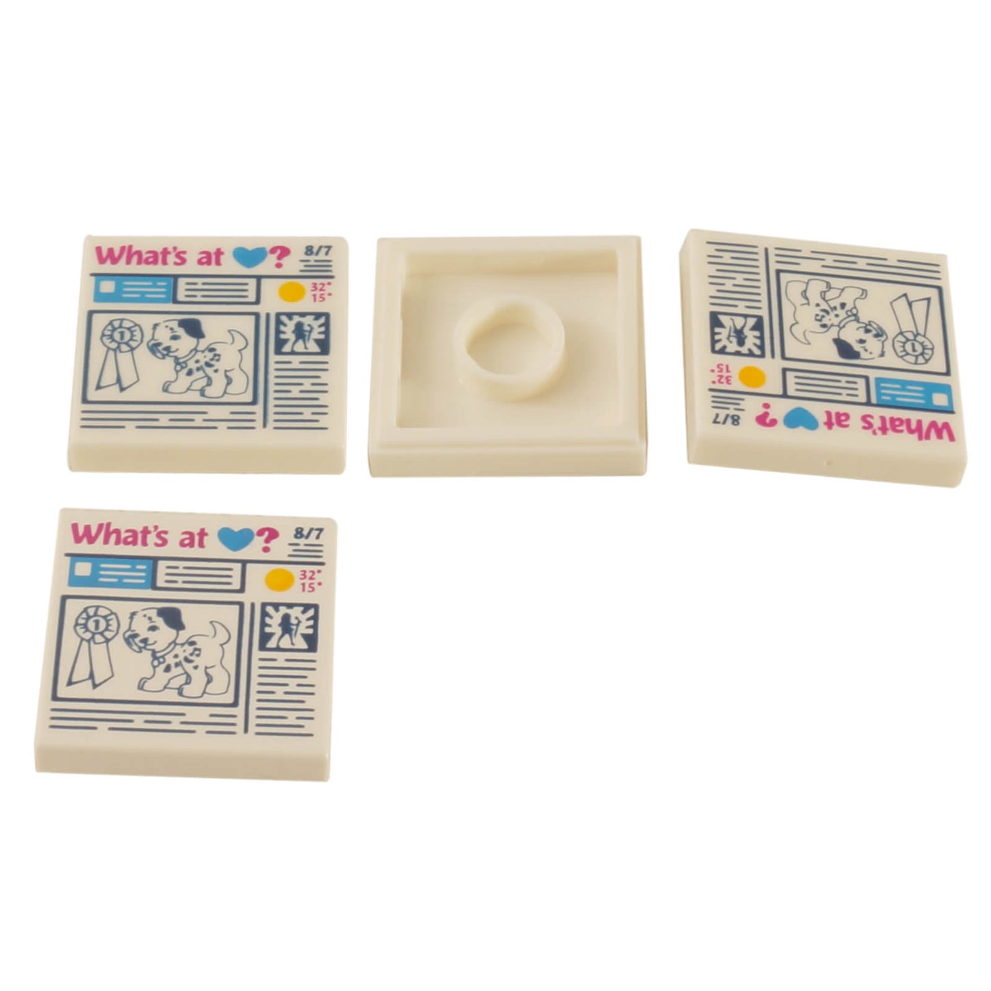 LEGO Tile 2 x 2 Newspaper with Dog Award Pattern 3068bpb0933