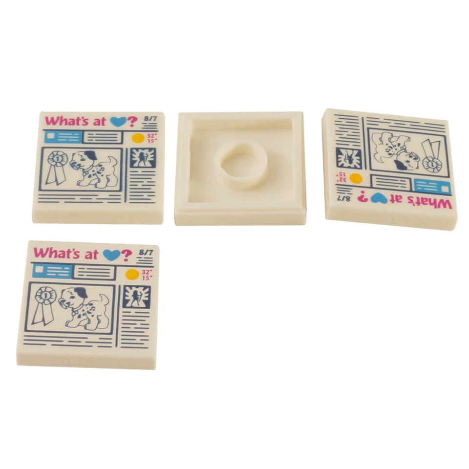 LEGO Tile 2 x 2 Newspaper with Dog Award Pattern 3068bpb0933