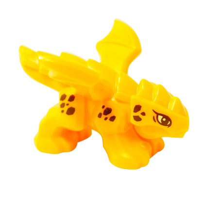 LEGO® Dragón elemental bebé NINJAGO en naranja claro brillante, figura de criatura dragón moldeada pequeña
 perfil lateral