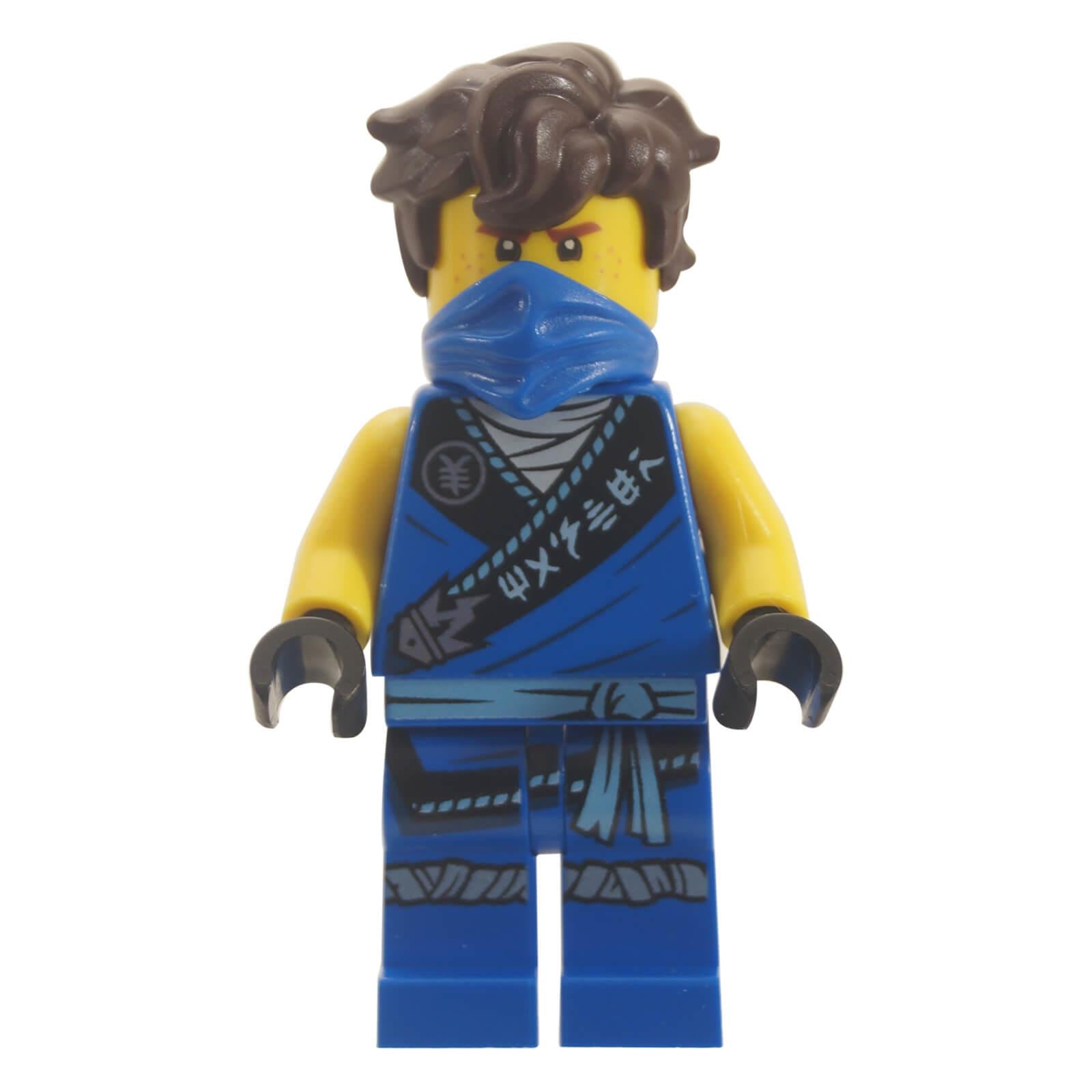 Used LEGO® Ninjago Jay minifigure (njo658) in his Legacy Rebooted gi with 'MASTER' on torso.