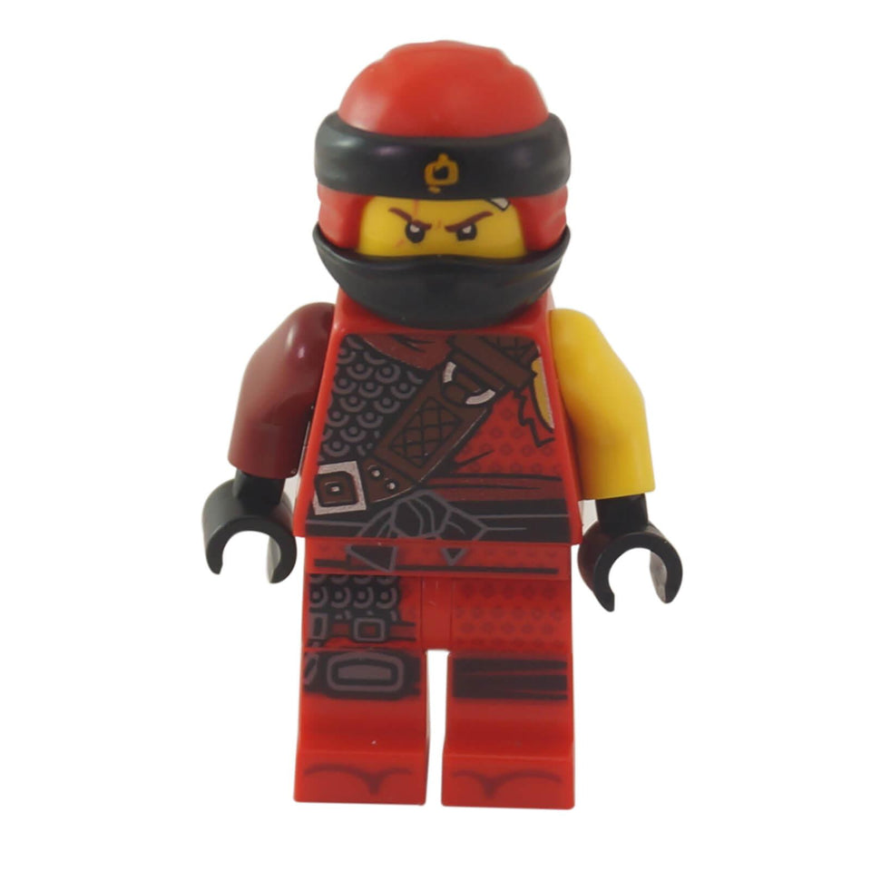 LEGO® Ninjago Kai minifigure (njo469) in his rugged, patched gi from the Hunted season.