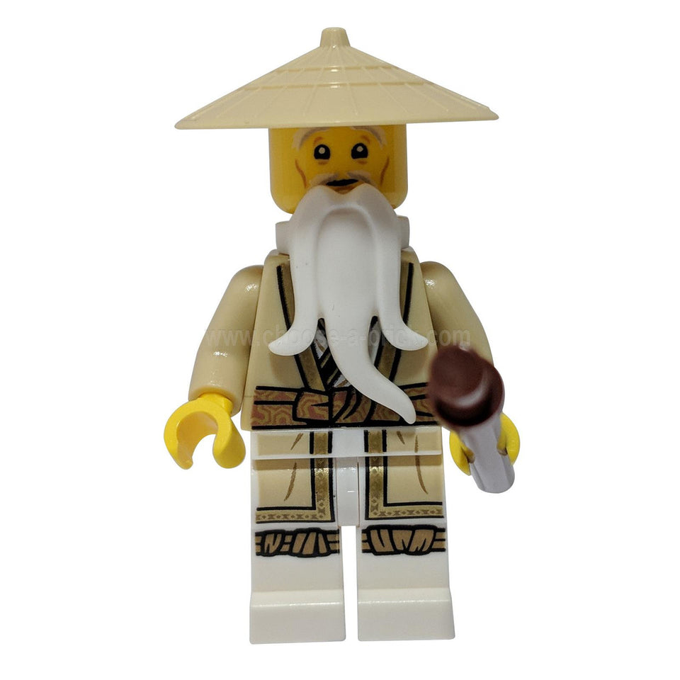 LEGO Ninjago minifigurka Mistrza Wu w jego białym i niebieskim stroju EVO z Dragons Rising (njo0741).