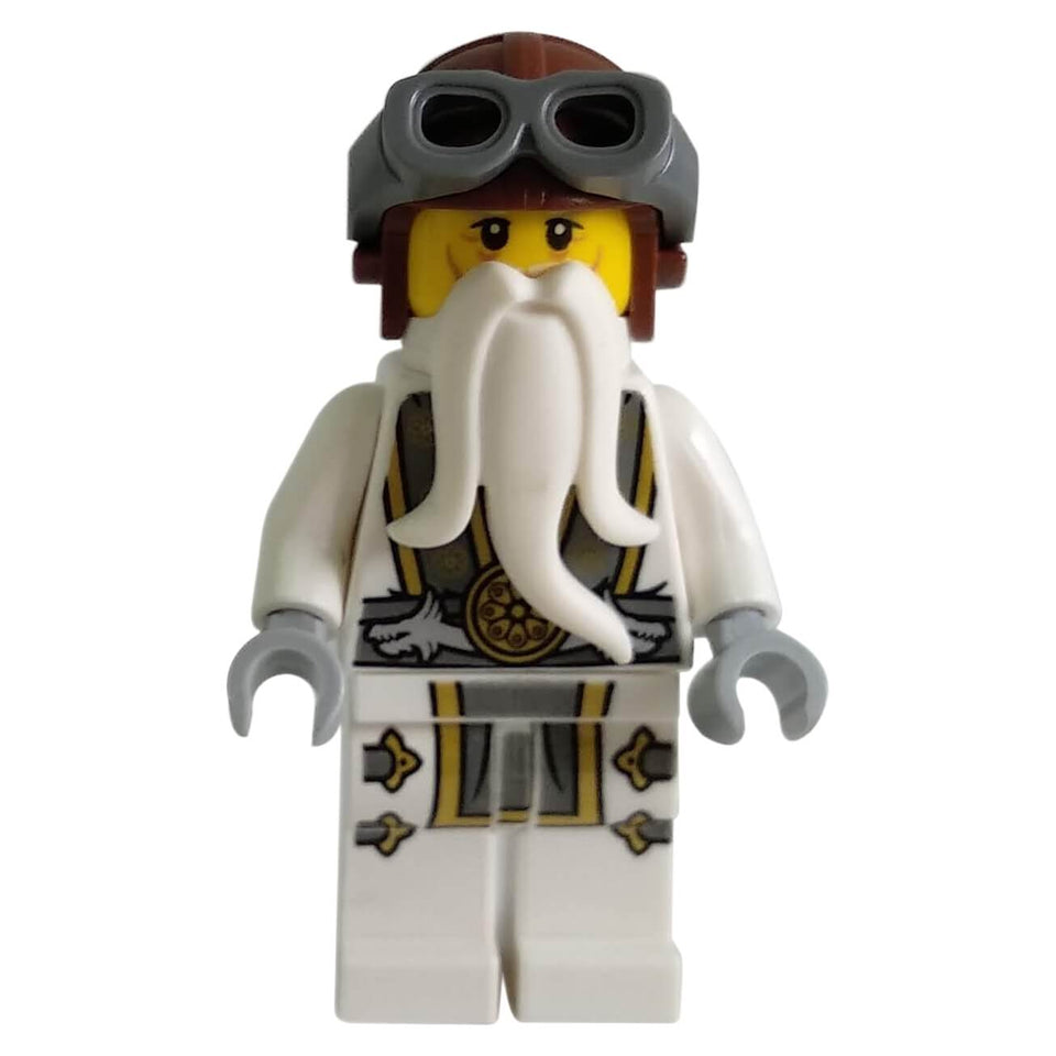 LEGO Ninjago minifigurka Mistrza Wu z sezonu 6 Skybound, z nadrukowanymi szatami i stożkowym kapeluszem (njo0208).