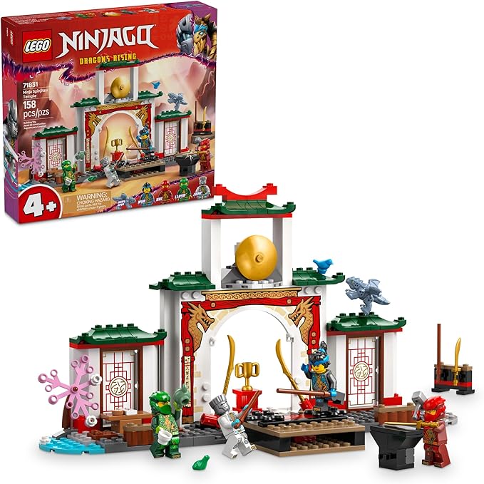 LEGO NINJAGO Ninja Spinjitzu Temple 71831 set with rotating platforms and minifigures
