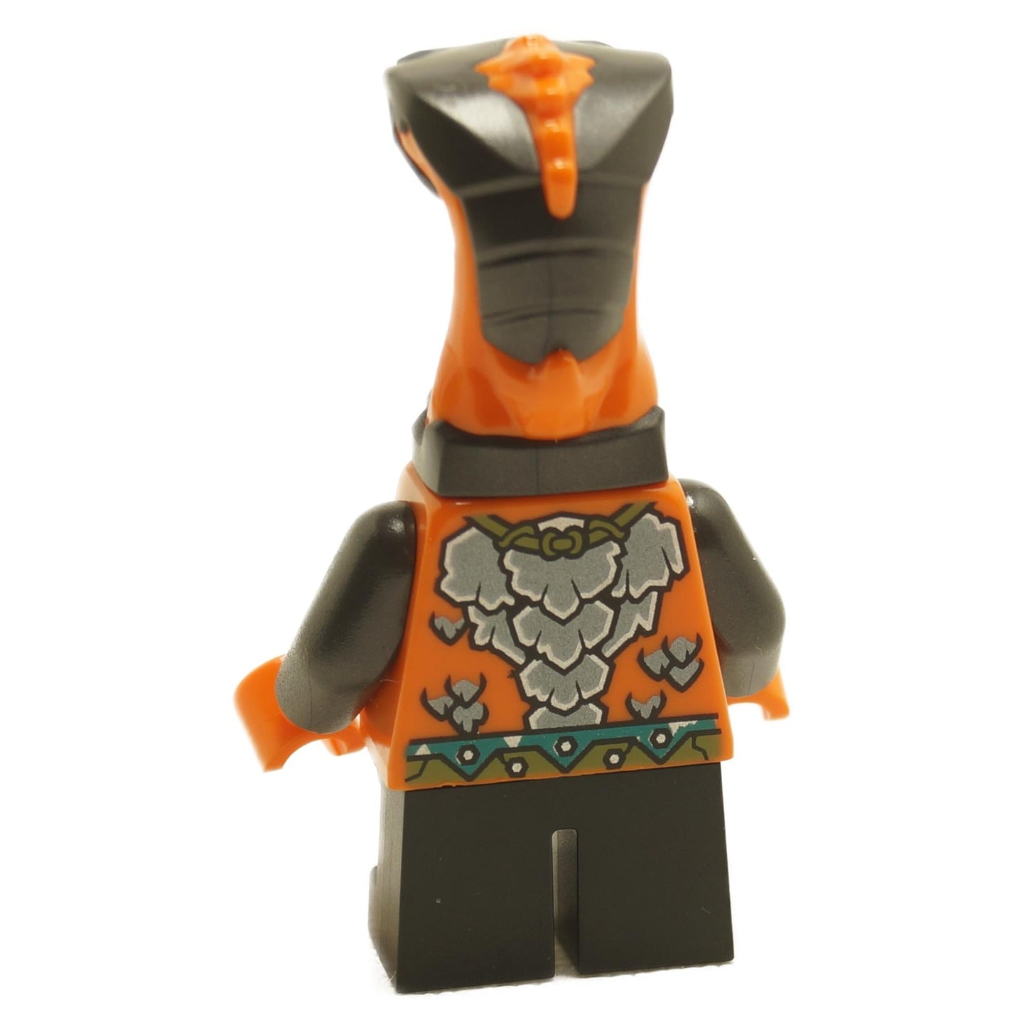 LEGO NINJAGO Python Dynamite Core minifigure njo0724 orange snake villain armor print - backside