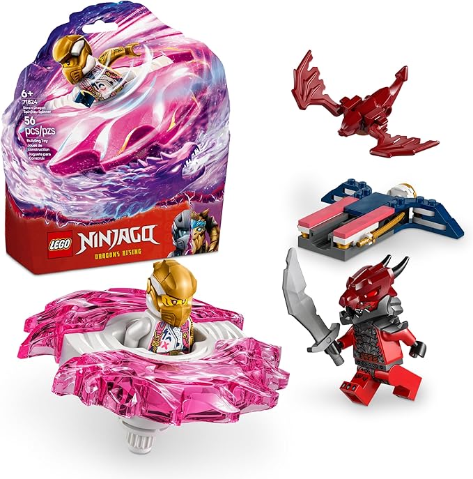 LEGO NINJAGO Soras Dragon Spinjitzu Spinner 71824 launcher spinner set with minifigure