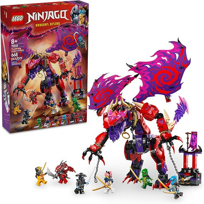 LEGO NINJAGO Thunderfang Dragon of Chaos 71832 articulated dragon set with minifigures