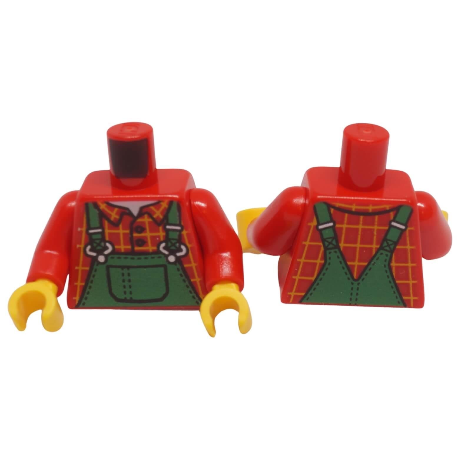 LEGO overalls torso with checked shirt and pocket pattern 973pb4243c01
