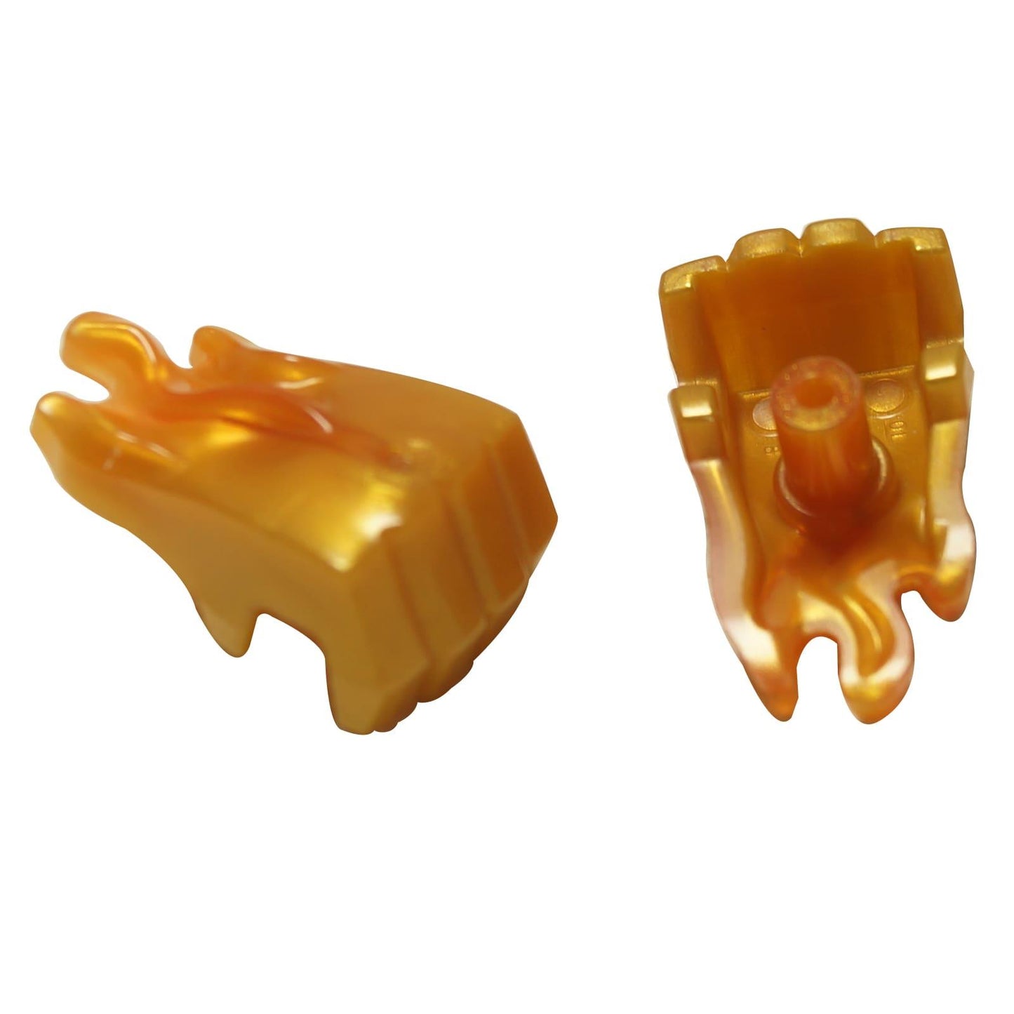 LEGO Oro Perla Puño de Gorila 69728pb01 con patrón de lava trans-naranja vista lateral