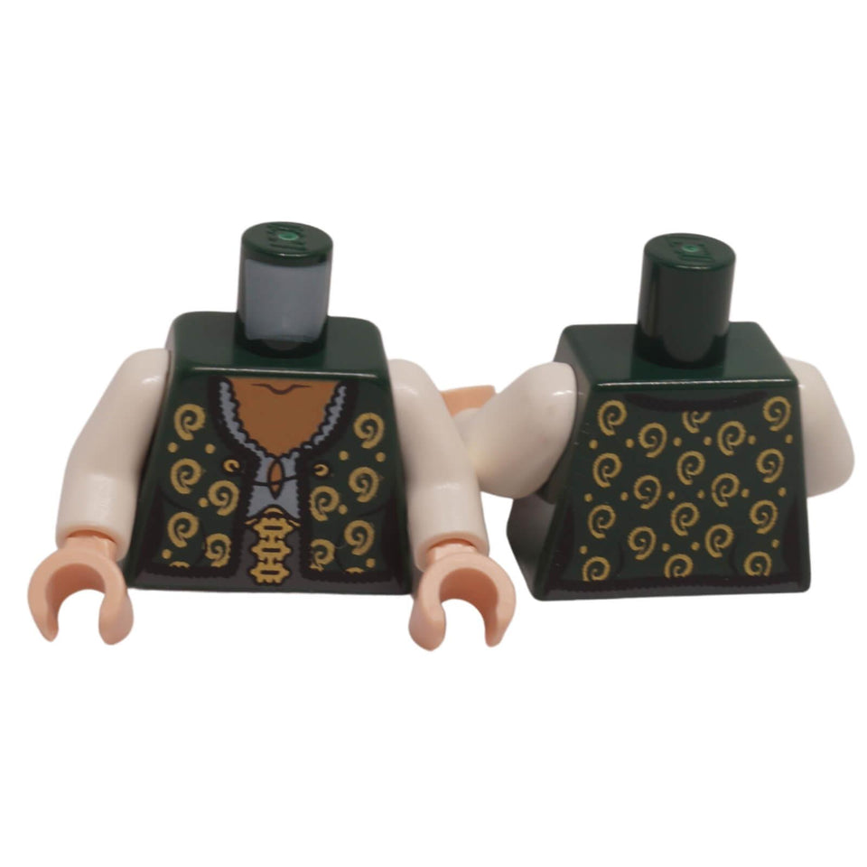 LEGO pirate female torso with ornate vest and lace blouse print 973pb0878c01
