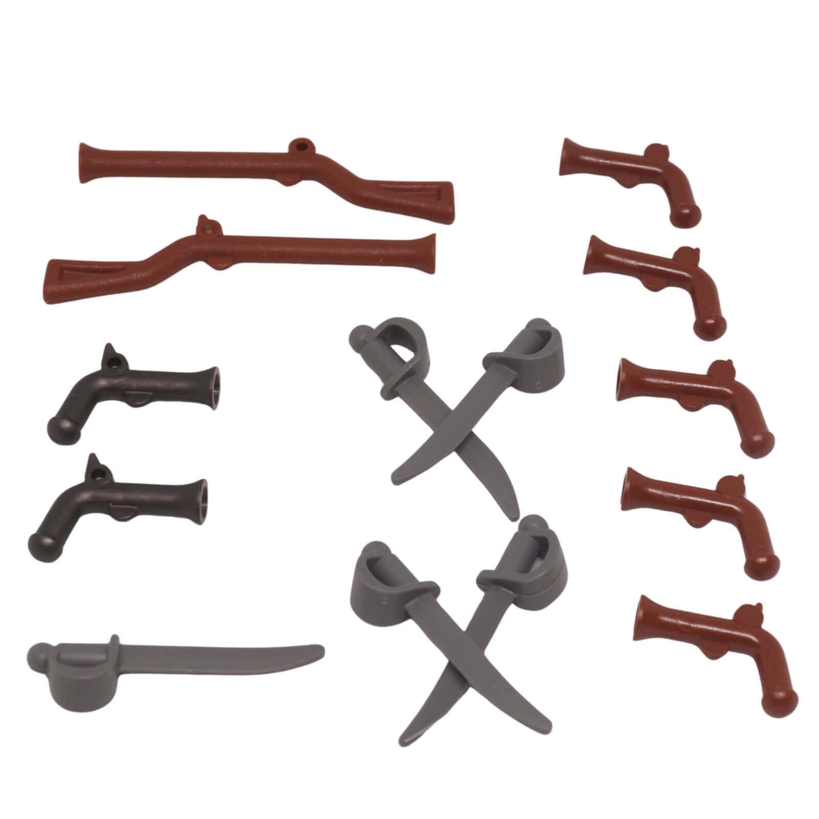LEGO pirate weapons lot muskets pistols swords