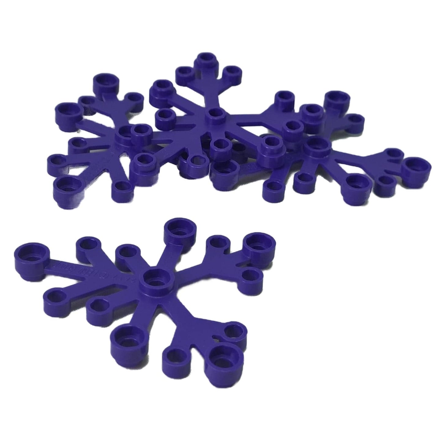 LEGO® Plant Leaves 6 x 5 in dark purple, featuring six curved leaf segments connected at a central hub.
