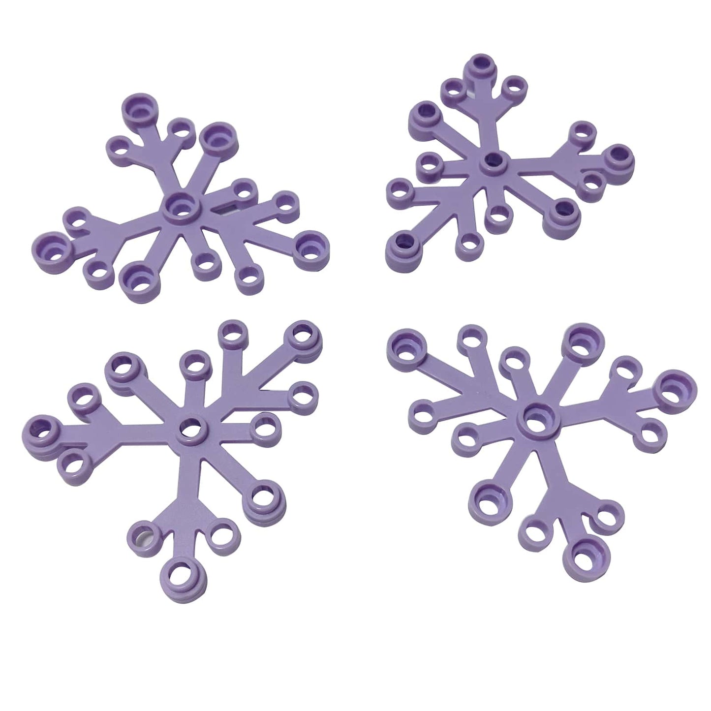 LEGO® Plant Leaves 6 x 5 in lavender, featuring six curved leaf segments connected at a central hub.

