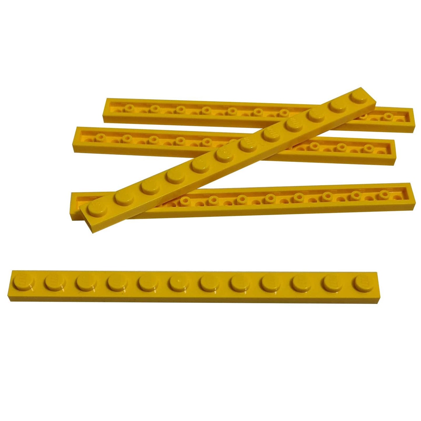 LEGO® deska 1 x 12 rovný díl, dlouhý plochý prvek pro strukturální podporu a čisté hrany, žlutá barva
