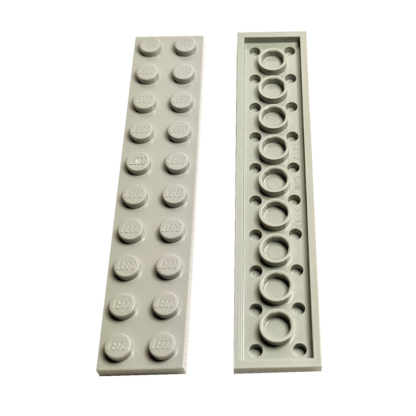 LEGO plate 2x10 part 3832 long building plate light gray