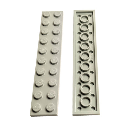 LEGO plate 2x10 part 3832 long building plate light gray