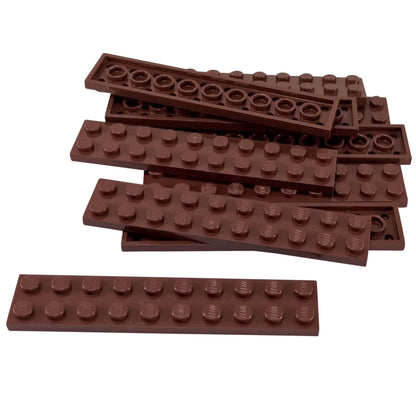 LEGO plate 2x10 part 3832 long building plate reddish brown