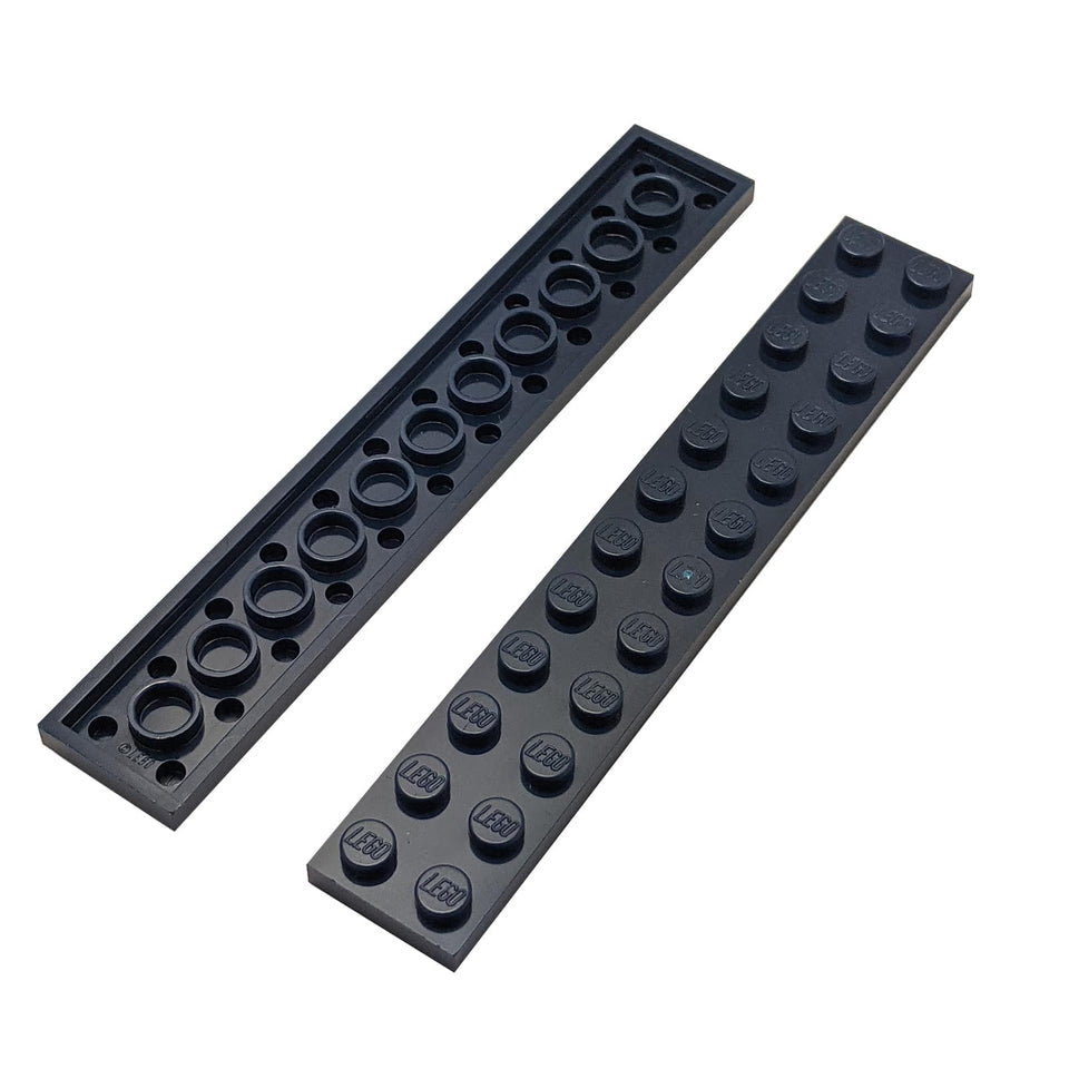 LEGO® Plate 2 x 12 in dark blue, a long rectangular building plate with twelve studs on top.
