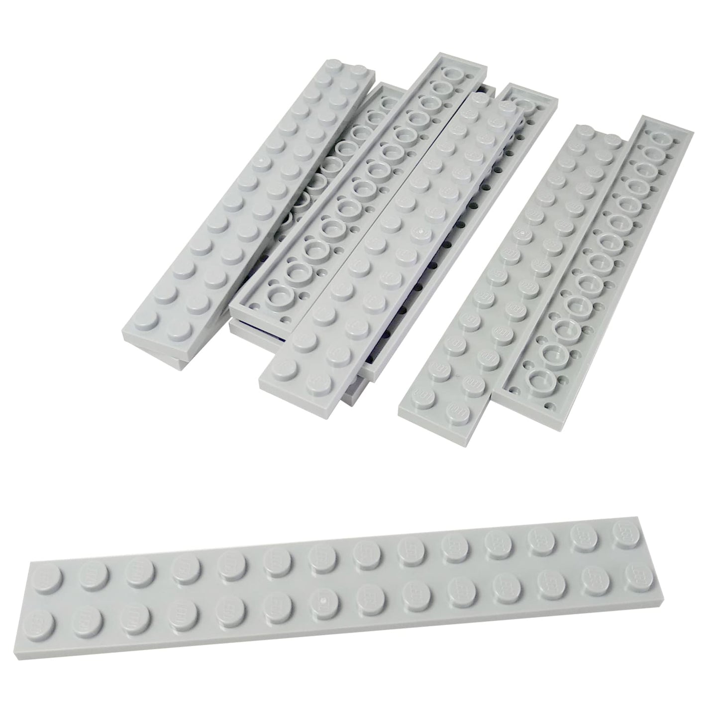 LEGO® plaque 2 x 14 pièce droite, élément plat long pour un support structurel et des constructions étendues, couleur gris bleuâtre clair
