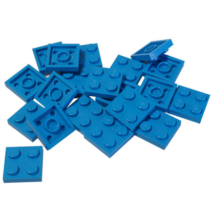 LEGO plate 2x2 flat building piece 3022 dark azure