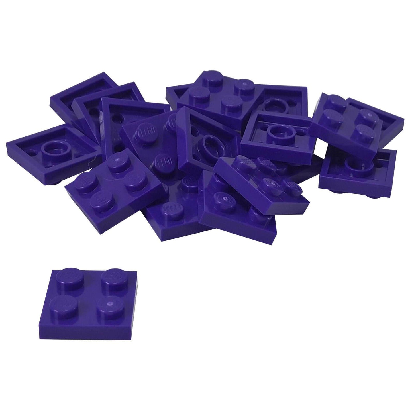 LEGO plate 2x2 flat building piece 3022 dark purple