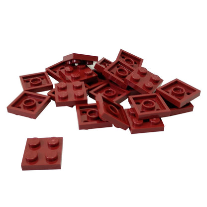 LEGO plate 2x2 flat building piece 3022 dark red