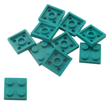 LEGO plate 2x2 flat building piece 3022 dark turquoise