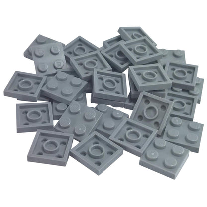 LEGO plate 2x2 flat building piece 3022 light bluish gray