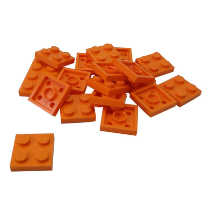 LEGO plate 2x2 flat building piece 3022 orange