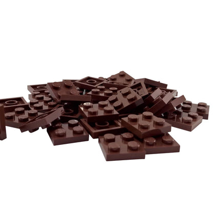 LEGO plate 2x2 flat building piece 3022 reddish brown