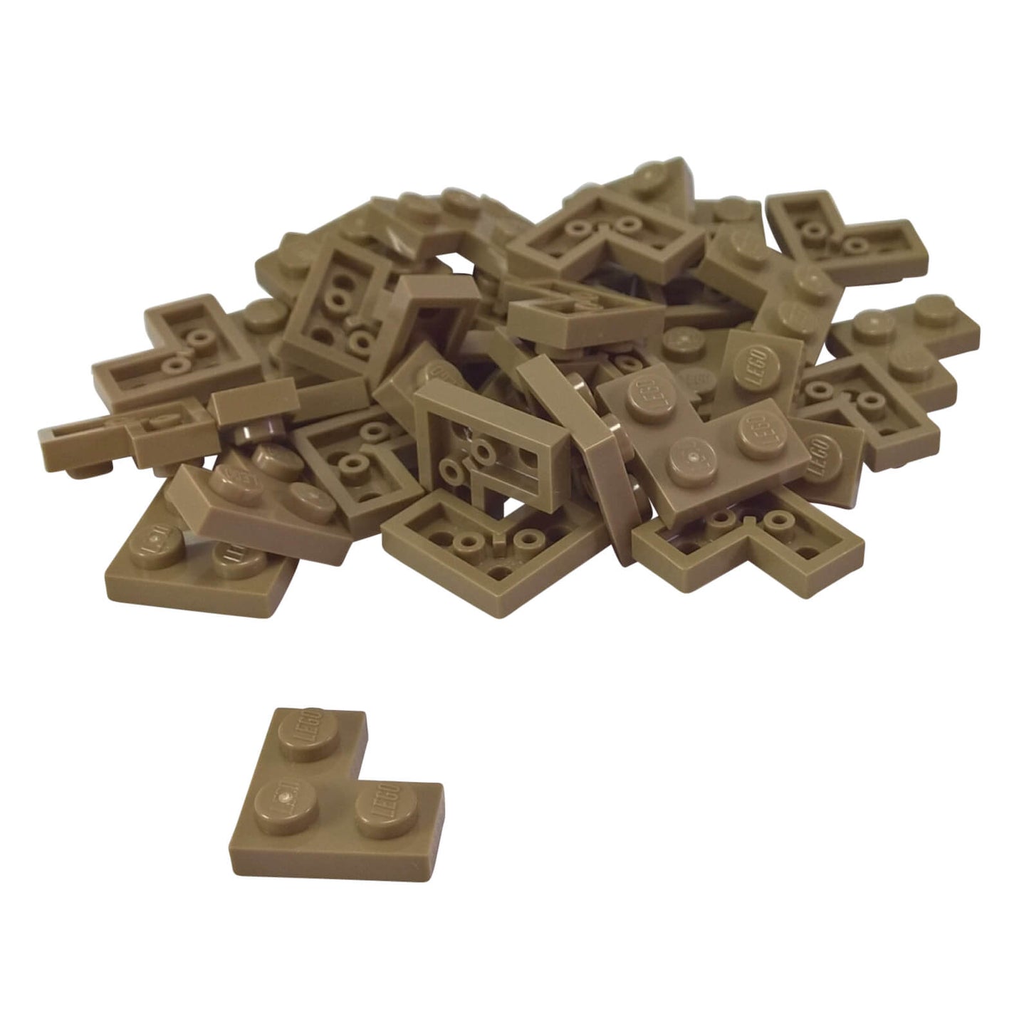 LEGO plate 2x2 corner part 2420 L shaped plate dark tan