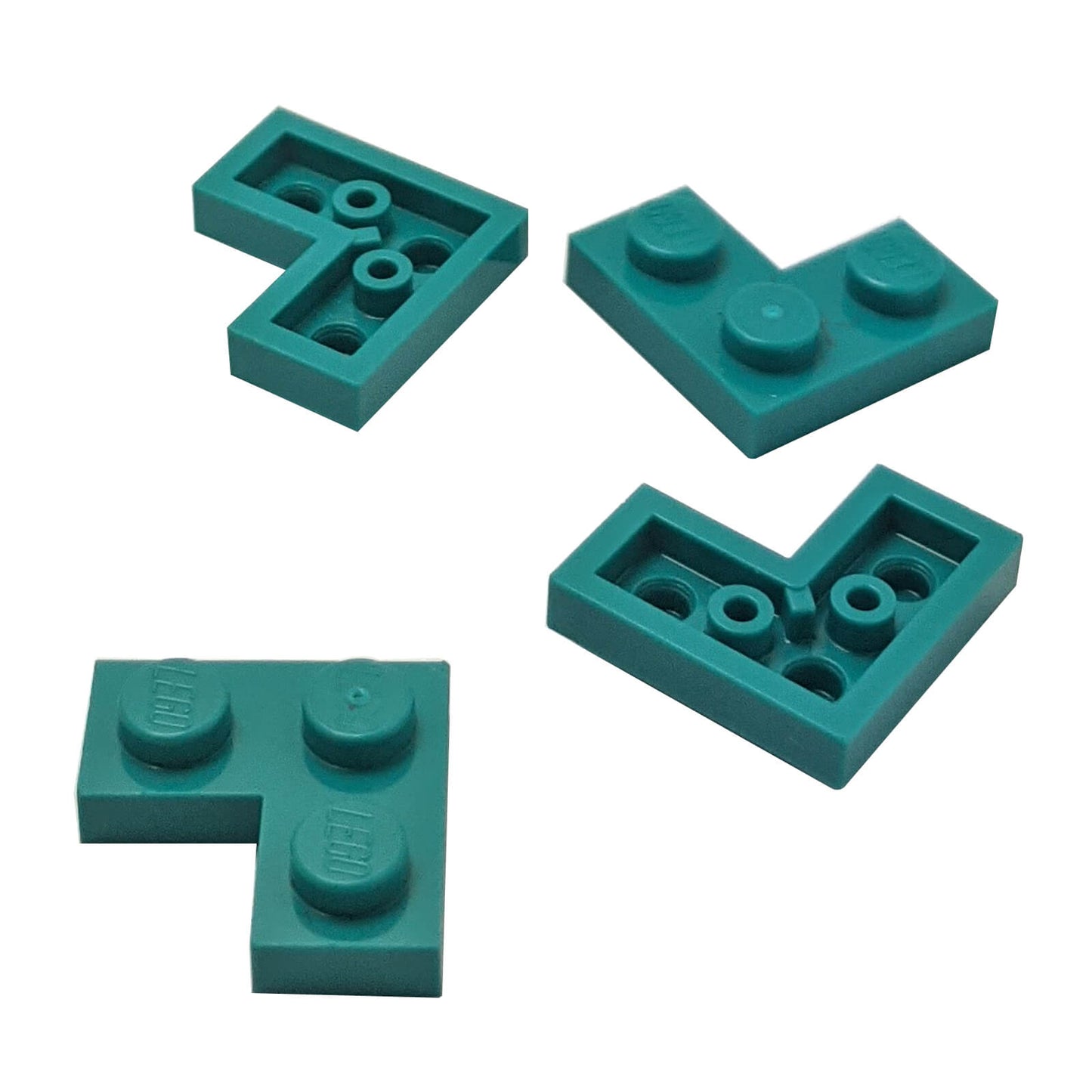 LEGO plate 2x2 corner part 2420 L shaped plate dark turquoise