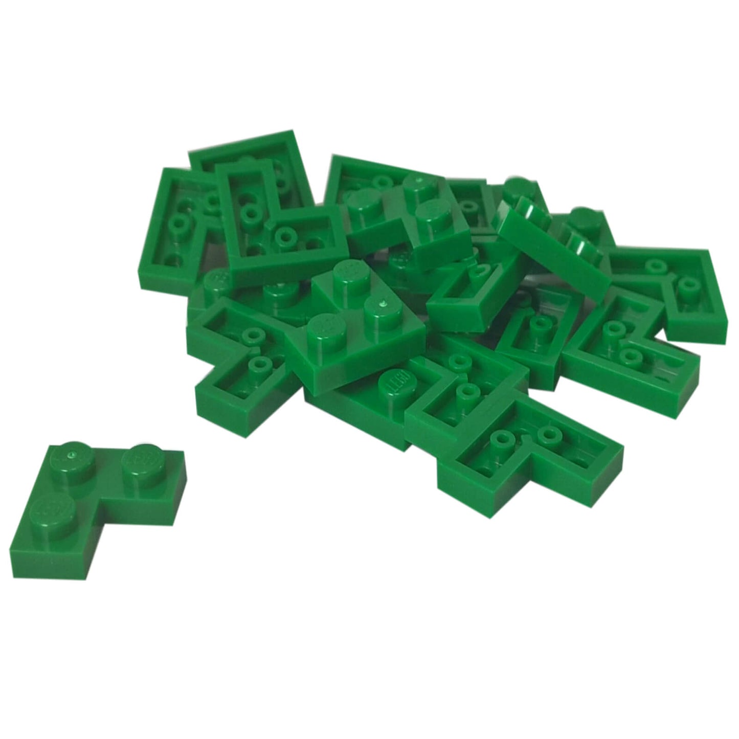 LEGO plate 2x2 corner part 2420 L shaped plate green
