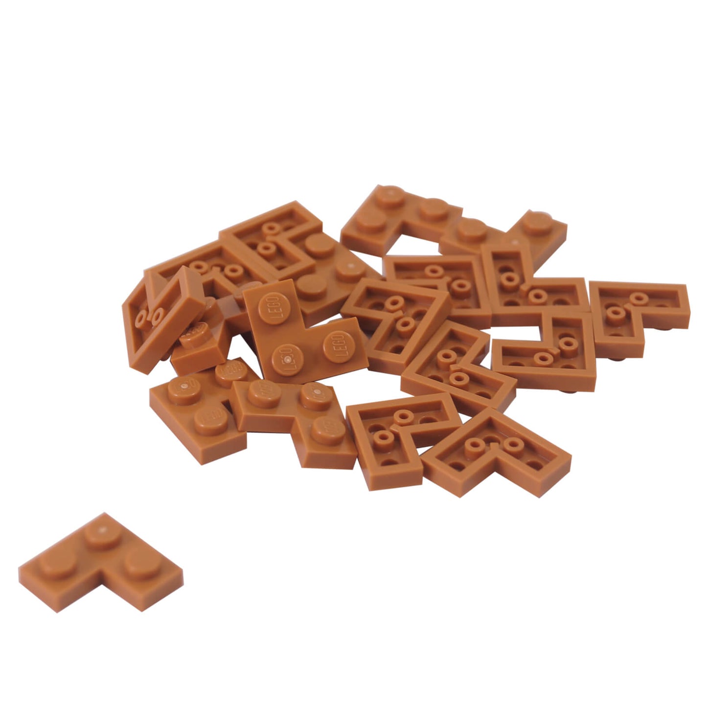 LEGO plate 2x2 corner part 2420 L shaped plate medium nougat
