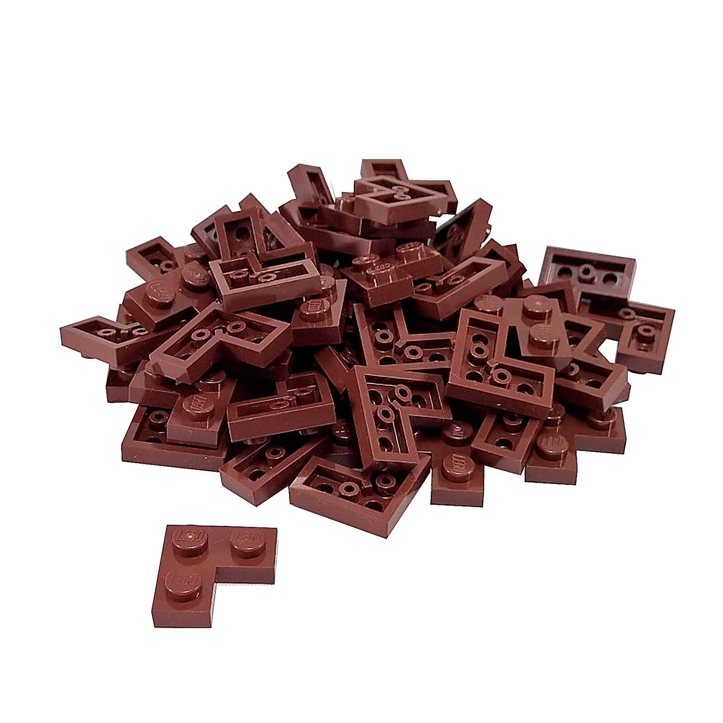LEGO plate 2x2 corner part 2420 L shaped plate reddish brown