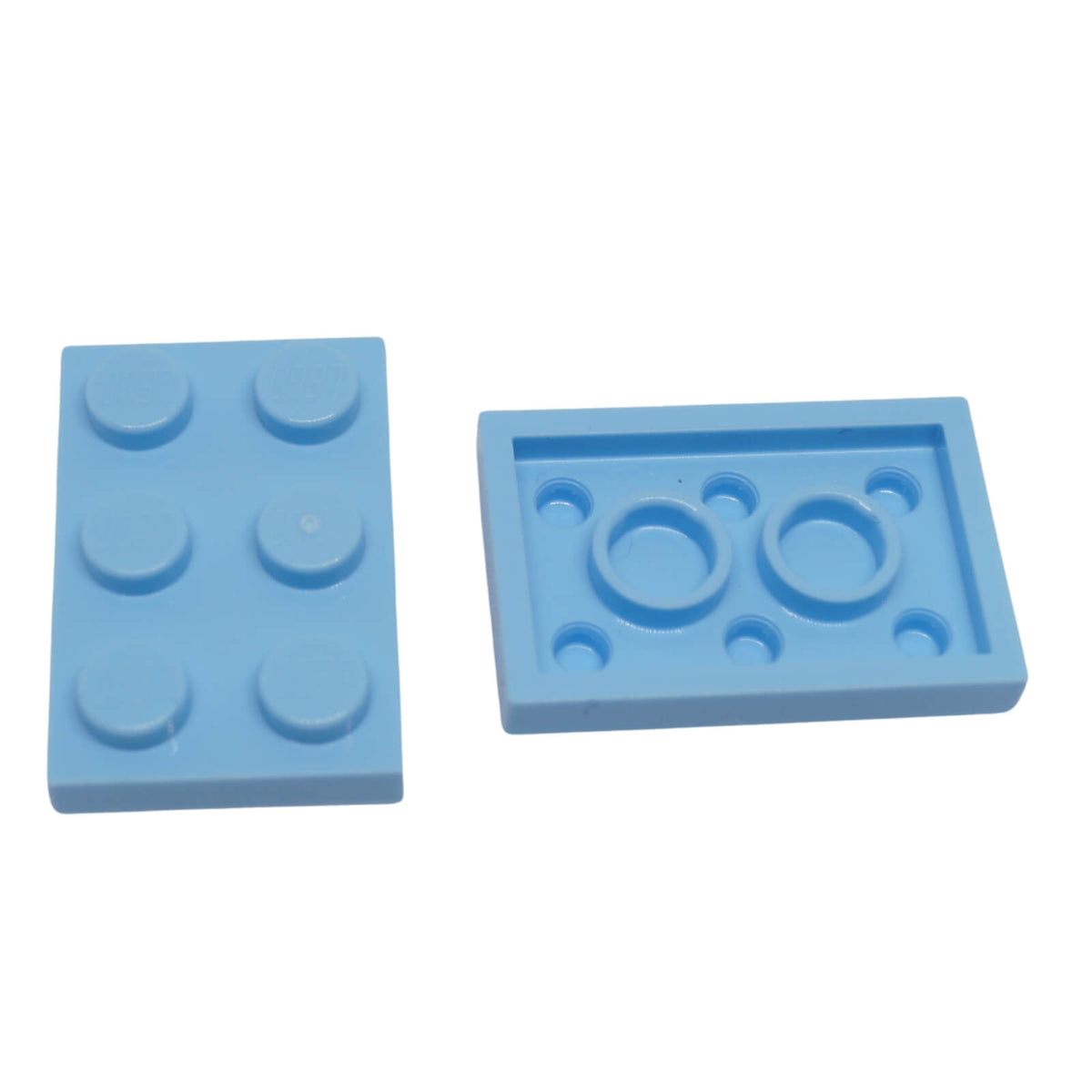 LEGO plate 2x3 flat building piece 3021 bright light blue